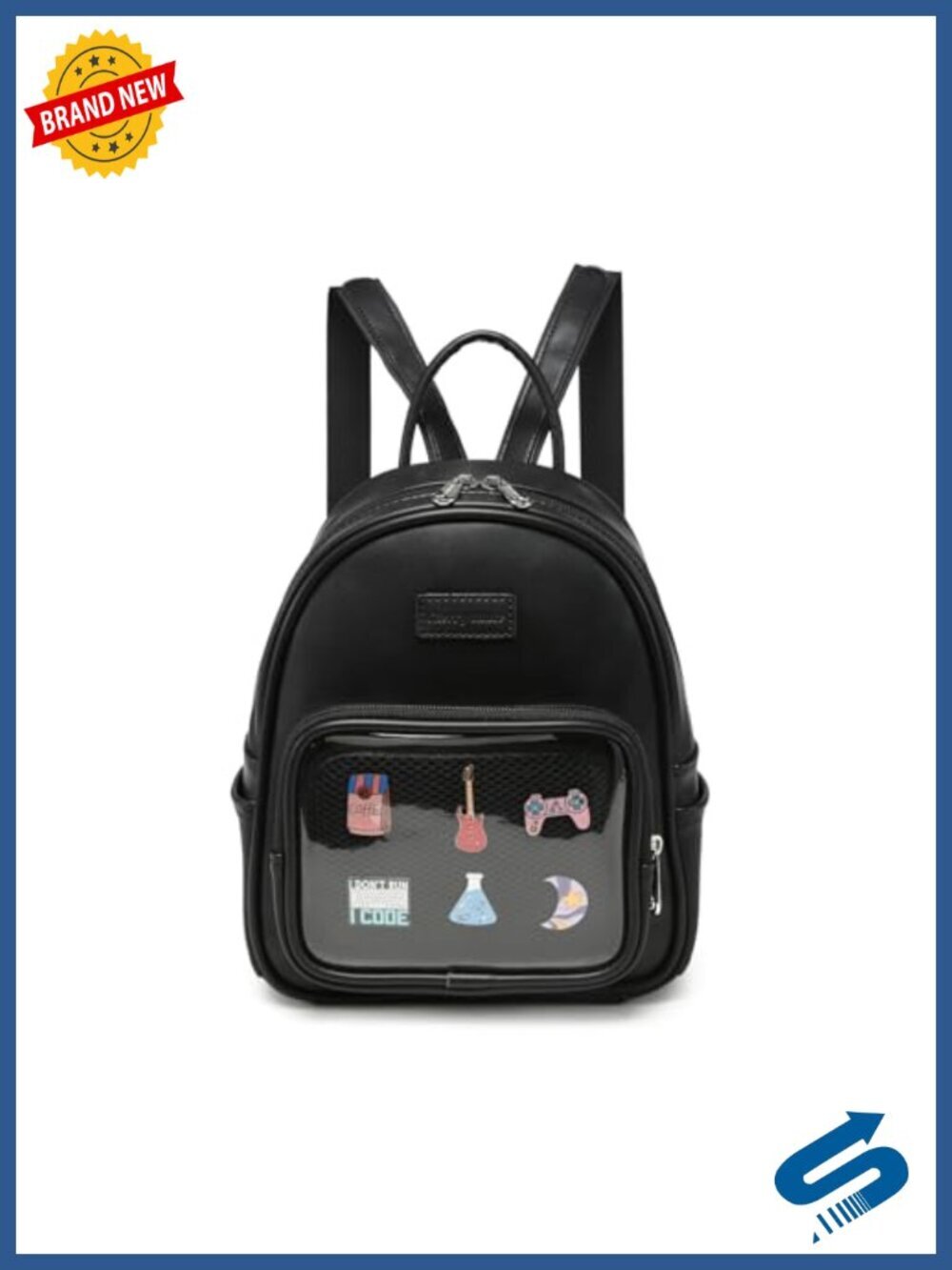Kawaii Ita Backpack Purse Pin Display Backpack Anime Collectible Pins PU Leather